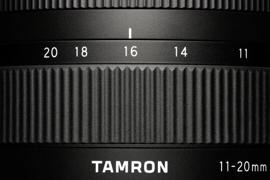 WIEHL, GERMANY - AUGUST 21, 2022: Tamron 11-20mm F/2.8 Di III-A RXD ultra-wide-angle zoom lens at 16 mm focal length