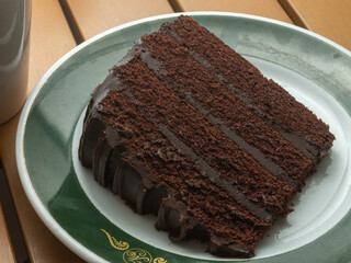 chocolate cake on a plate
