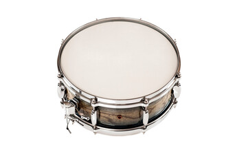 beautiful snare drum on a white background, for advertising and inscription