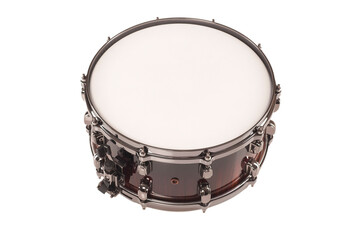 
beautiful snare drum on a white background, for advertising and inscription