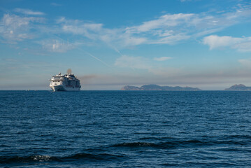 The Cies islands a natural park in the Atlantic Ocean