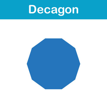 2d geometric shape of decagon