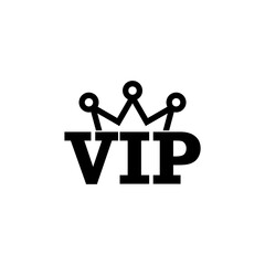 VIP sign icon isolated on white background