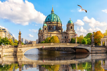 Attractive cathedral or Berliner Dom on Museum Island beautiful summer view, Berlin, Germany © AlexAnton