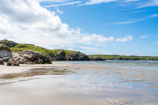 Ardriol beach in Uig Bay on Isle of Lewis, Scotland, UK