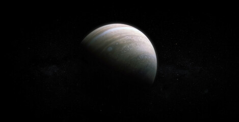 Jupiter on space background. Elements of this image furnished by NASA.