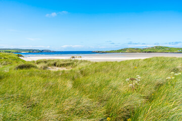 Fototapeta na wymiar Ardriol beach in Uig Bay on Isle of Lewis, Scotland, UK