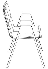 Classic chair vector illustration on white background