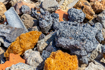 Construction debris. Debris at construction site