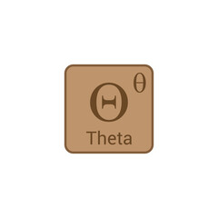 Greek Alphabet. Theta symbol icon vector