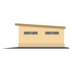 Garage icon. Color silhouette. Side view. Vector simple flat graphic illustration. Isolated object on a white background. Isolate.