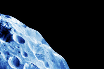 Large asteroid on a dark background. Elements of this image furnished by NASA