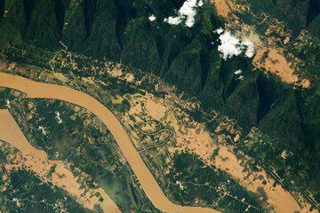 Dry climate, drought from space. Elements of this image furnished by NASA