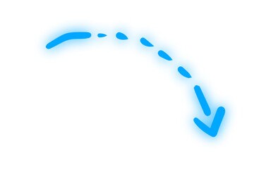 neon doodle arrow


