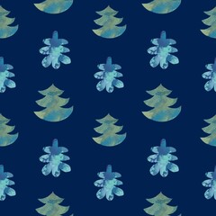 seamless christmas pattern. Christmas trees