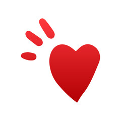 colorful doodle heart element
