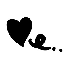 doodle heart element
