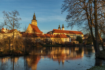 Naklejka premium Telc, Unesco world heritage site, Southern Moravia, Czech Republic.