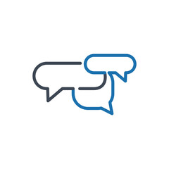 Fototapeta premium Communication Icon vector. Glyph Color