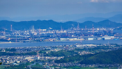 岡山遙照山展望台からの倉敷水島工業地帯2