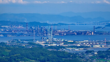 岡山遙照山展望台からの倉敷水島工業地帯1
