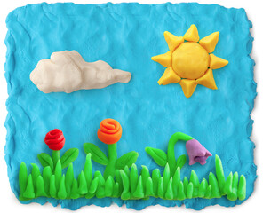 Picture made of playdough