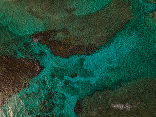 aerial view of reef