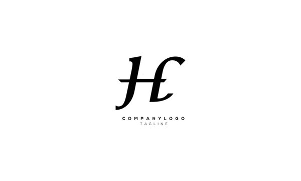 JHE EHJ Abstract initial monogram letter alphabet logo design