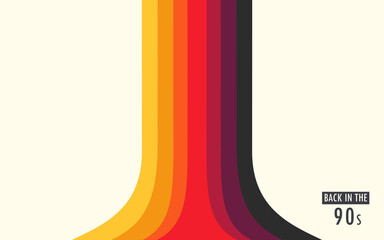 Abstract retro background back in the 90s