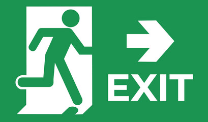 Isolated exit icon with right arrow. 
 - obrazy, fototapety, plakaty