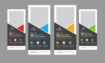 Modern Corporate Business Roll Up Banner Standee Template Vector Design, Abstract Creative X Banner, Pull Up Banner Layout for Advertisement, Ads, Exhibition, Display