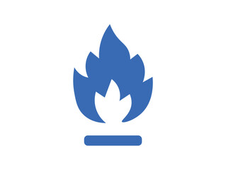 Natural gas flame vector icon. 