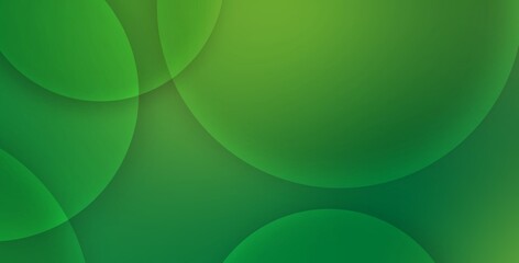 Green abstract background with circles and effects