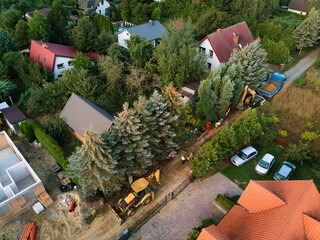 Road works on a rural road