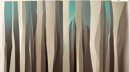 Vertical A banner D Landscape Paper Cut style Curved 