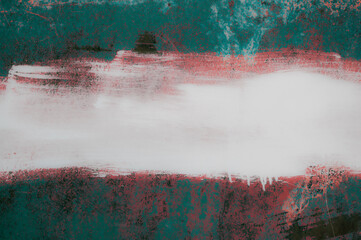 Dirty toned iron battered background with a strip