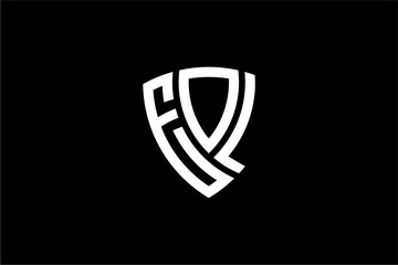 EOL creative letter shield logo design vector icon illustration