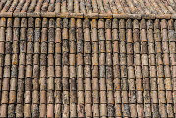 Roof with tiles