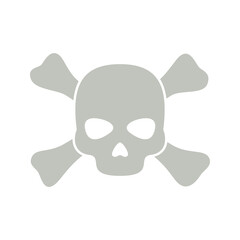 Skull and Crossbones isolated on white background