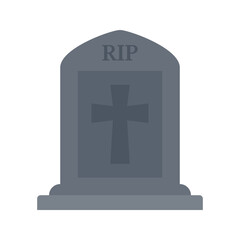 Obraz premium Tombstone isolated on white background