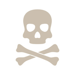 Skull and Crossbones isolated on white background