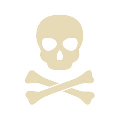 Skull and Crossbones isolated on white background
