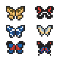Fototapeta premium Vector art of beautiful butterflies, illustration collection of butterflies icons