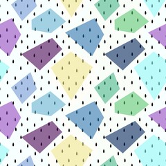 Geometric water rain drops seamless pattern for kids clothes print and fabrics and accessories and notebooks