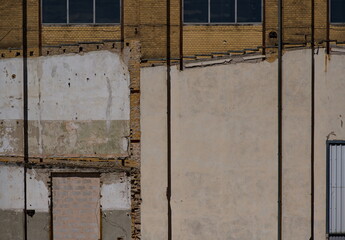 Fassade auf dem Gelände einer früheren Elektrofabrik in Berlin-Schöneweide, Wilhelminenhofstraße
