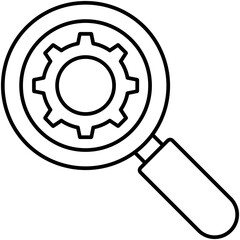magnifier setting Isolated Vector icon which can easily modify or edit

