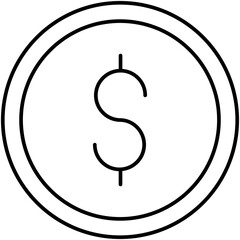 Dollar Isolated Vector icon which can easily modify or edit

