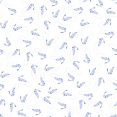 Vector seamless pattern with shrimp.Underwater cartoon creatures.Marine background.Cute ocean pattern for fabric, childrens clothing,textiles,wrapping paper