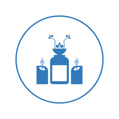 Herbal beauty candle therapy icon | Circle version icon |
