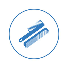 Arranging hair styling combs icon | Circle version icon |
